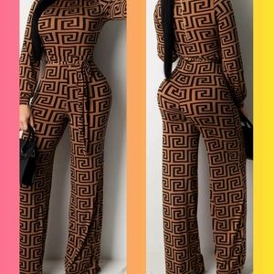 SOLD!!Maze print Jumpsuit